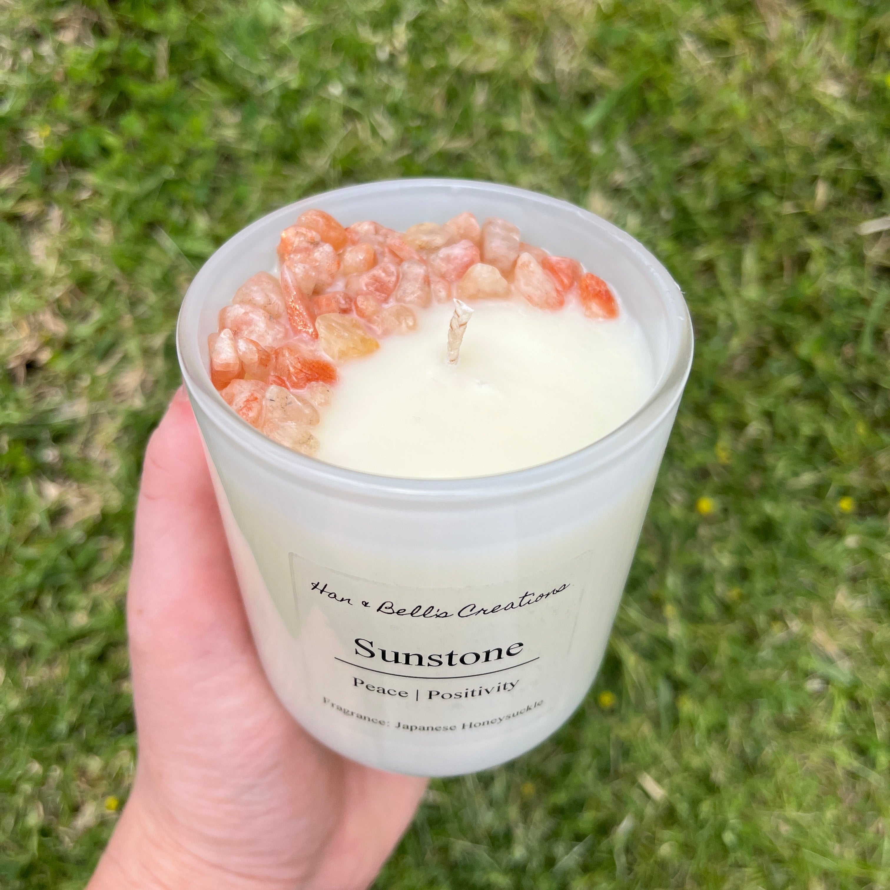 Sunstone Infused Crystal Candle