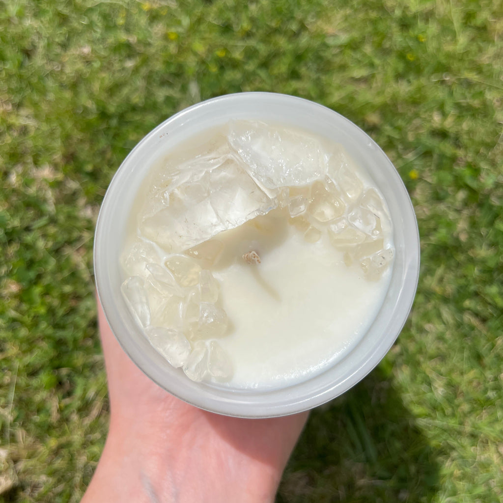 Clear Quartz Infused Candle