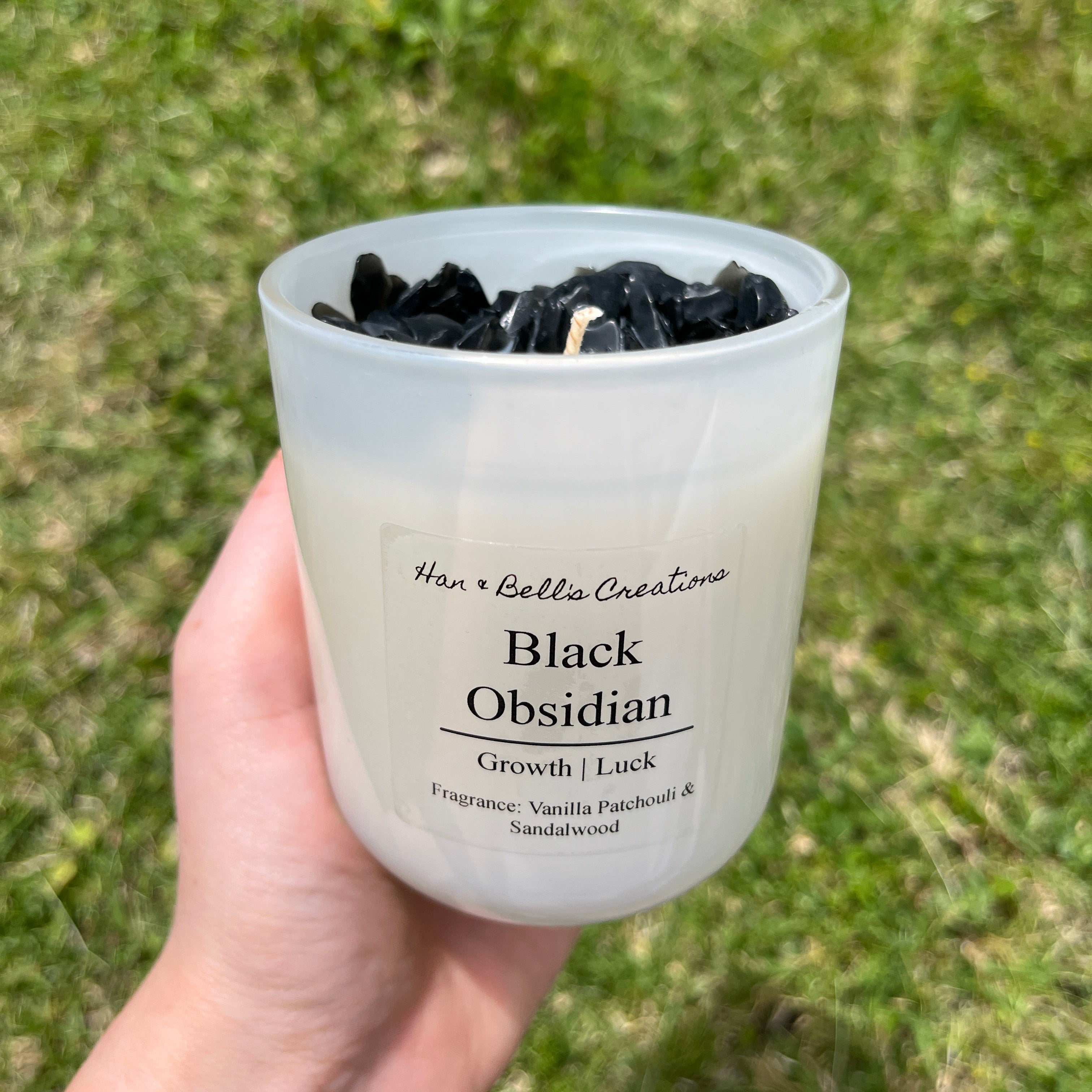 Black Obsidian Infused Candle