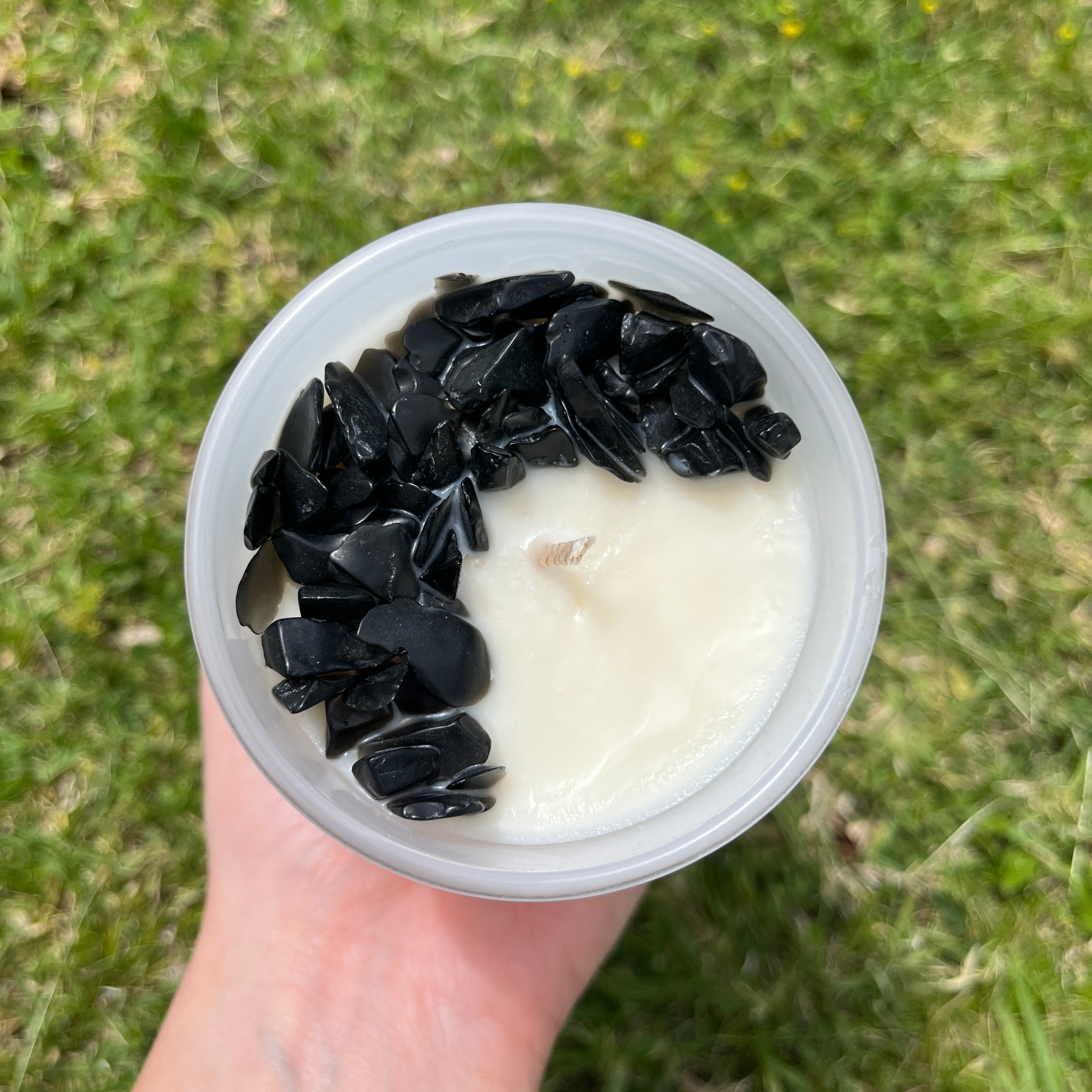 Black Obsidian Infused Candle