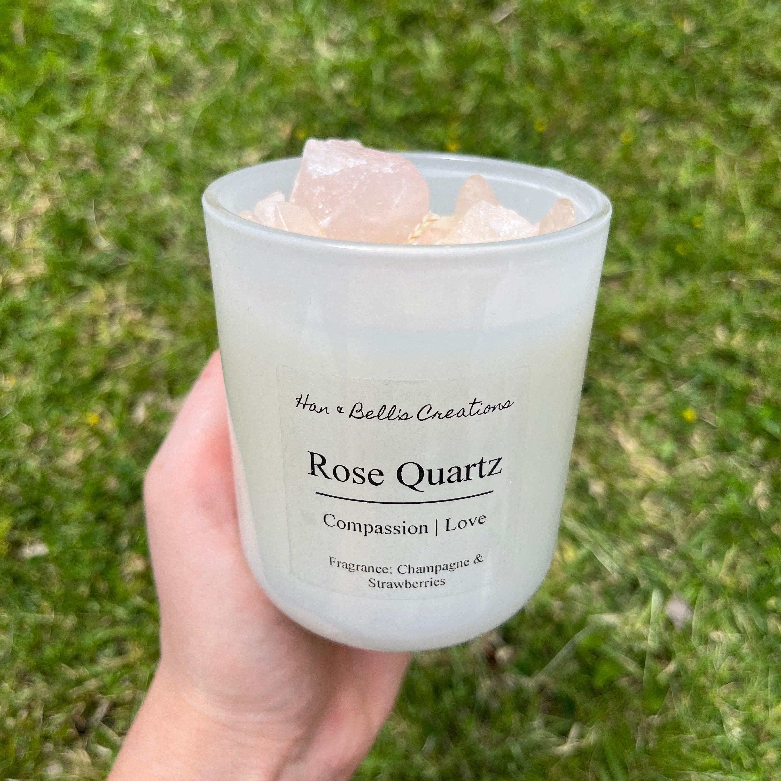 Rose Quartz Infused Candle