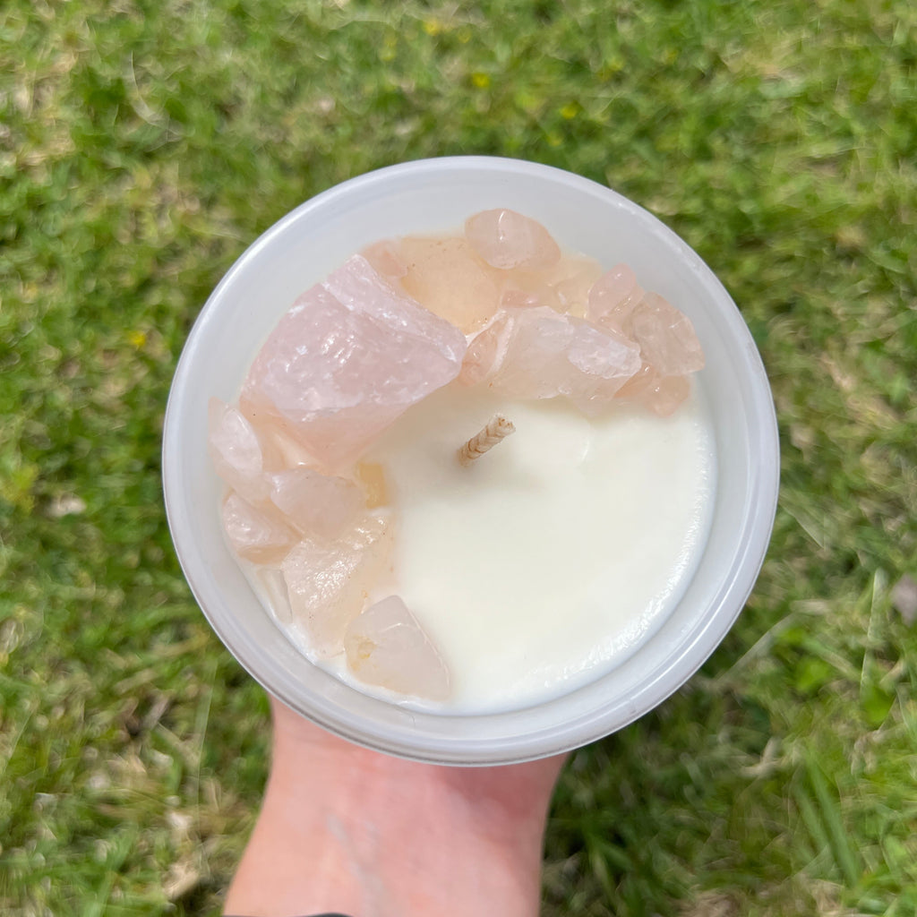 Rose Quartz Infused Candle