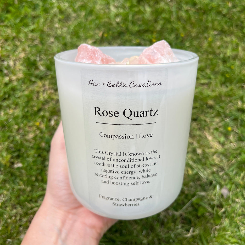 Rose Quartz Infused Candle
