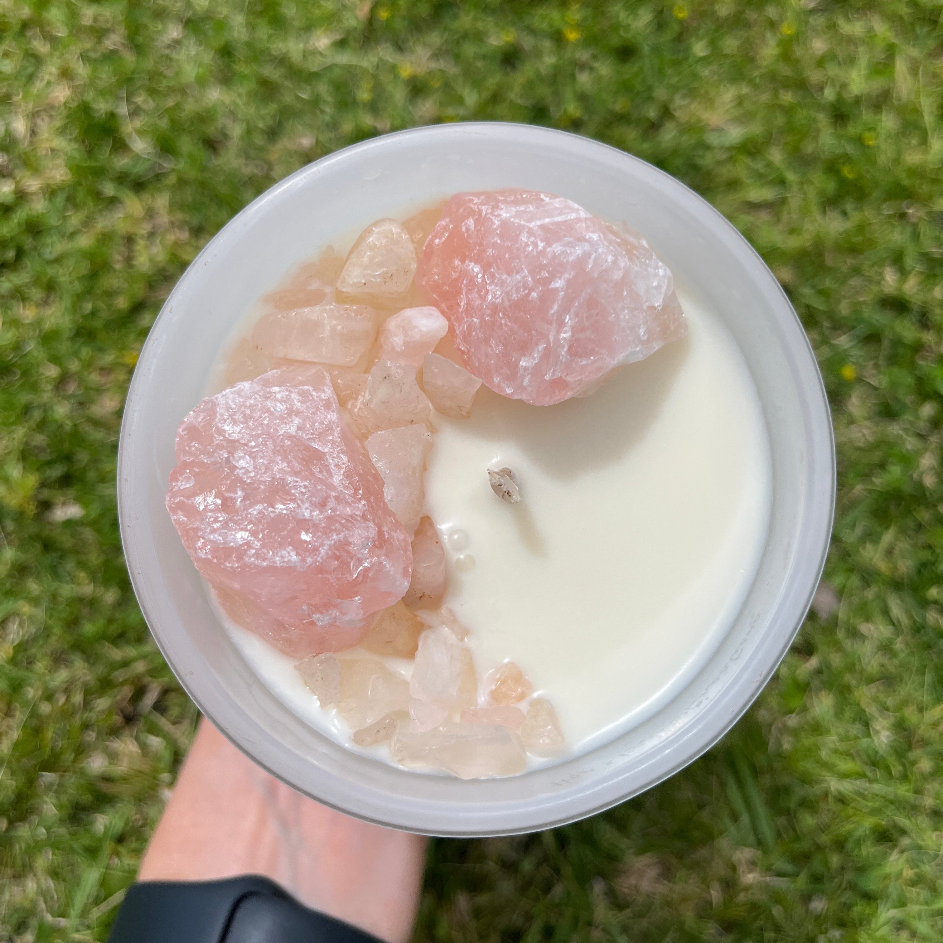Rose Quartz Infused Candle