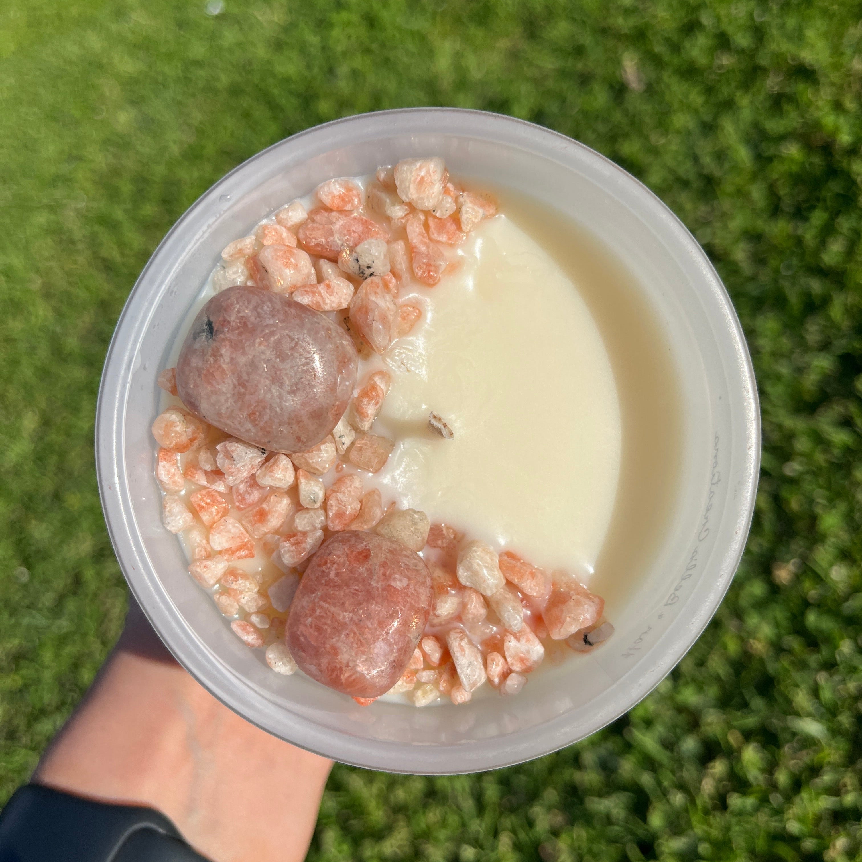 Sunstone Infused Crystal Candle