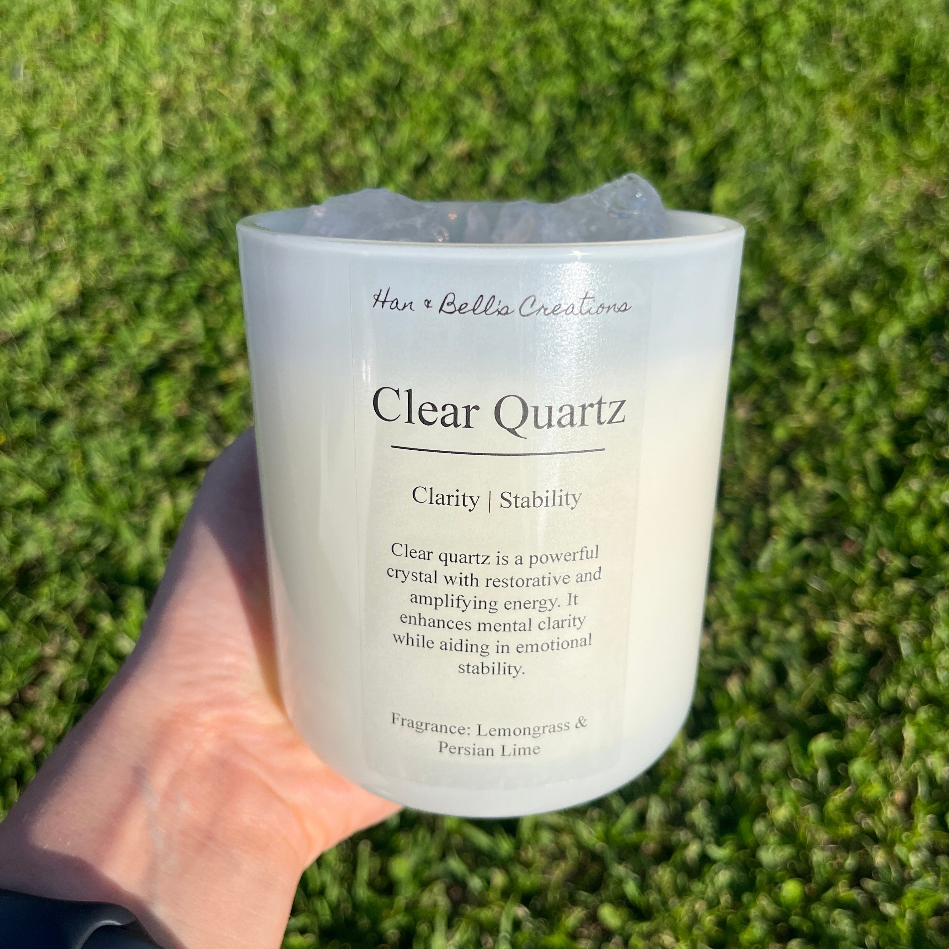 Clear Quartz Infused Candle
