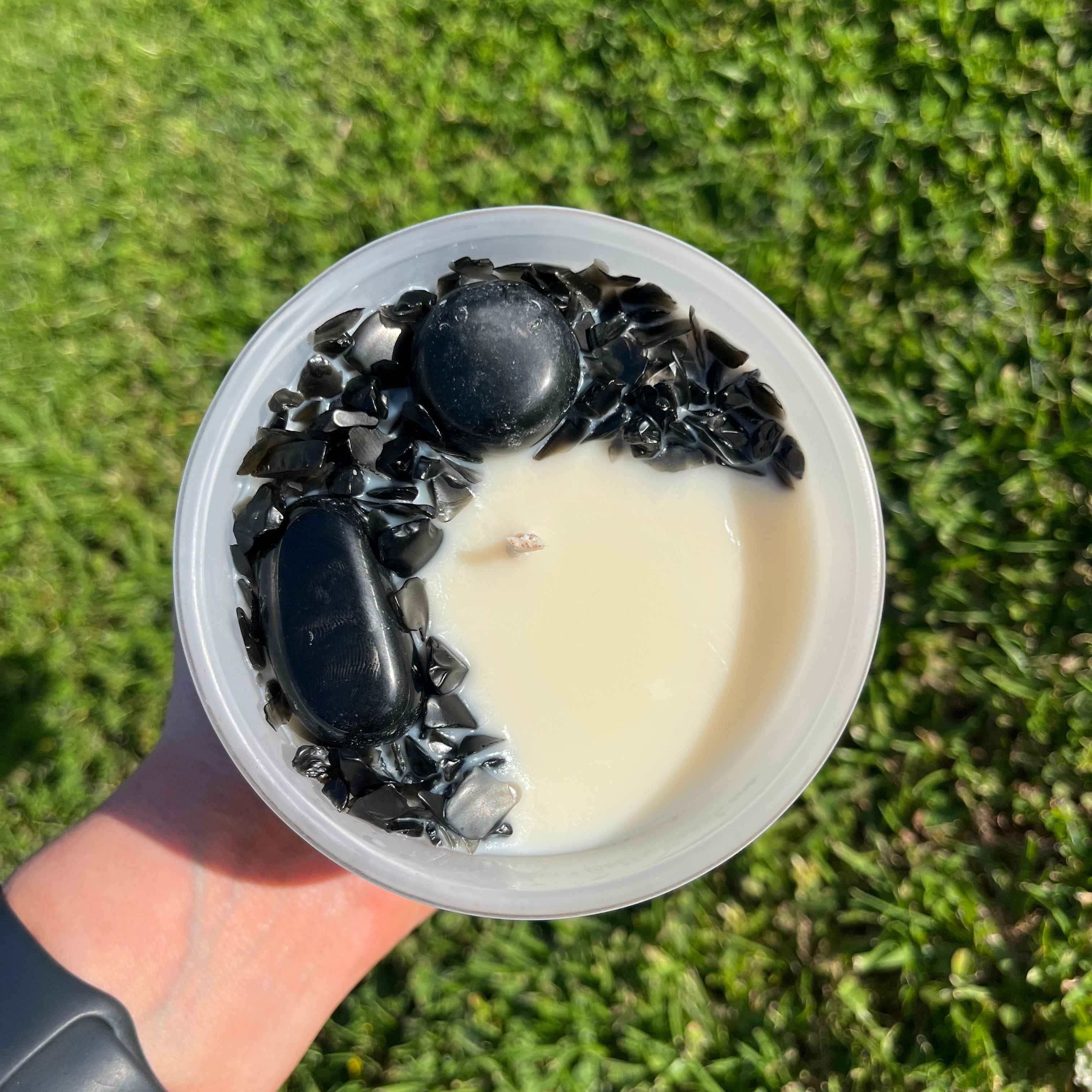 Black Obsidian Infused Candle