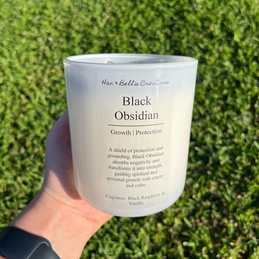 Black Obsidian Infused Candle