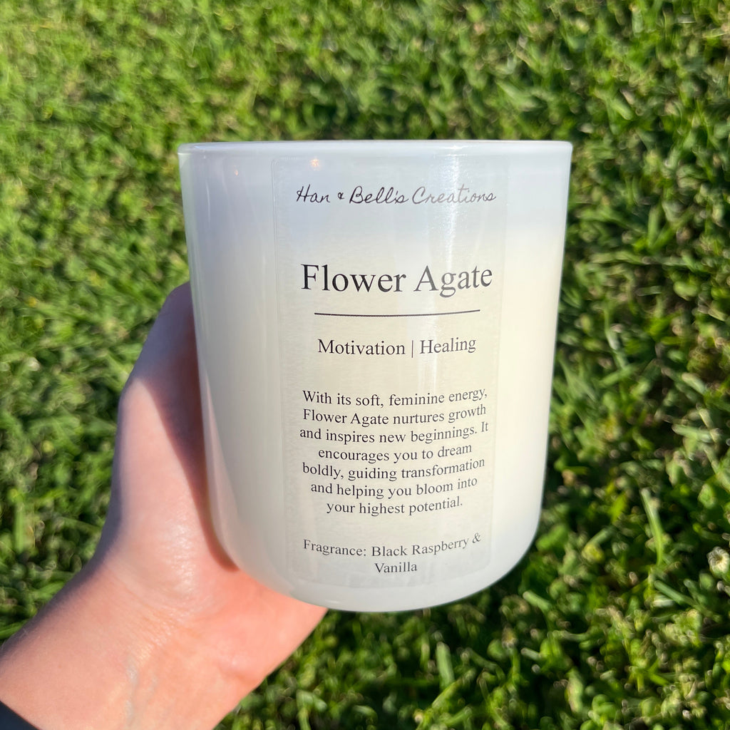 Flower Agate Infused Candle