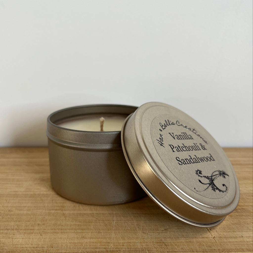 Vanilla Patchouli & Sandalwood Tin